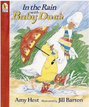 In the rain with baby duck  L1.8